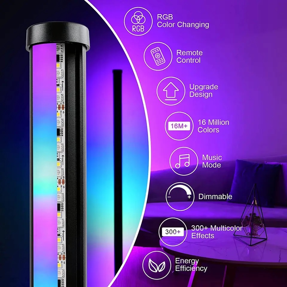 Напольная угловая лампа RGB торшер EL-2187 с пультом управления + приложение